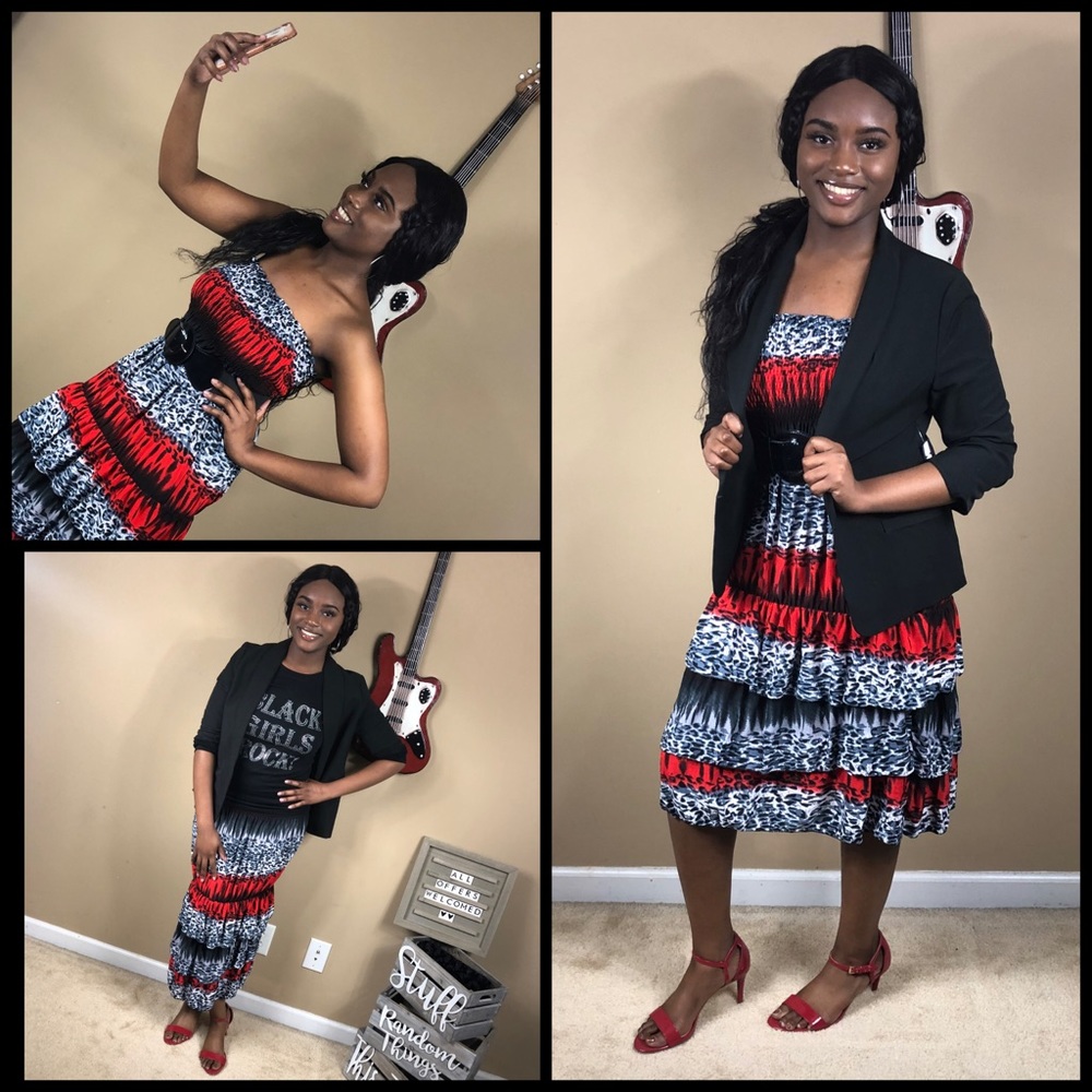 Strapless tube dress/Multi color